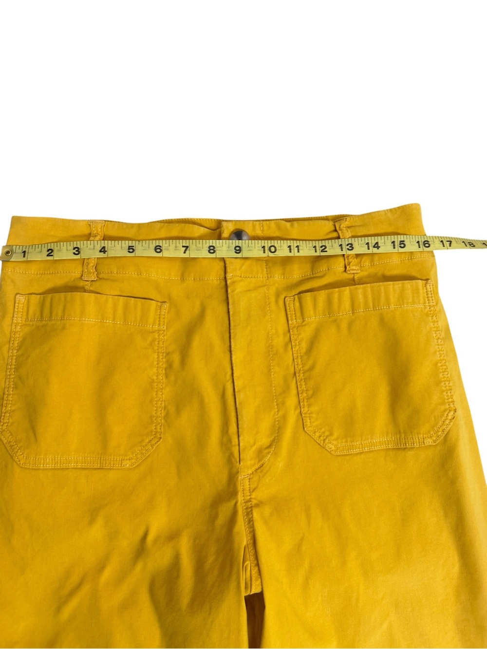 Maeve The Colette Yellow Wide Leg Crop Pants Size 32 - Picture 7 of 11